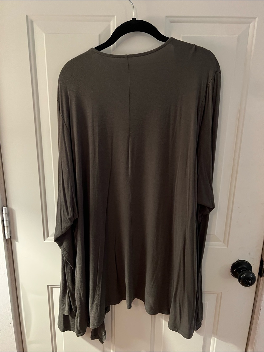 Torrid Olive Green Draped Open-Front Cardigan - Picture 2 of 2